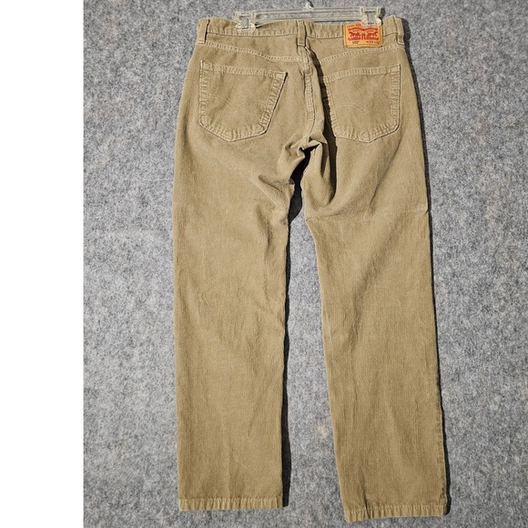 Levi's 502 Mens Regular Taper Corduroy Pants Khaki W33 L32 - Picture 3 of 8